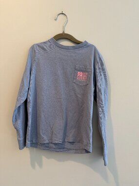 Vineyard Vines Boys Long-Sleeve Tee - Breast Cancer Awareness Theme - Size 7